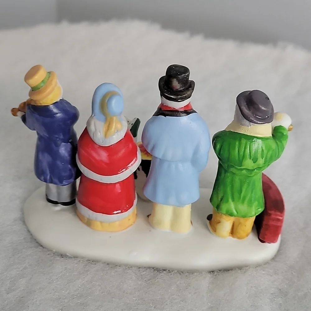 1994 Lemax Dickensvale Porcelain Carolling Quartet Figurines